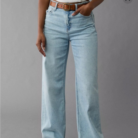 American Eagle NWT Dreamy Drape Baggy Wide Leg Jeans - Picture 3 of 11